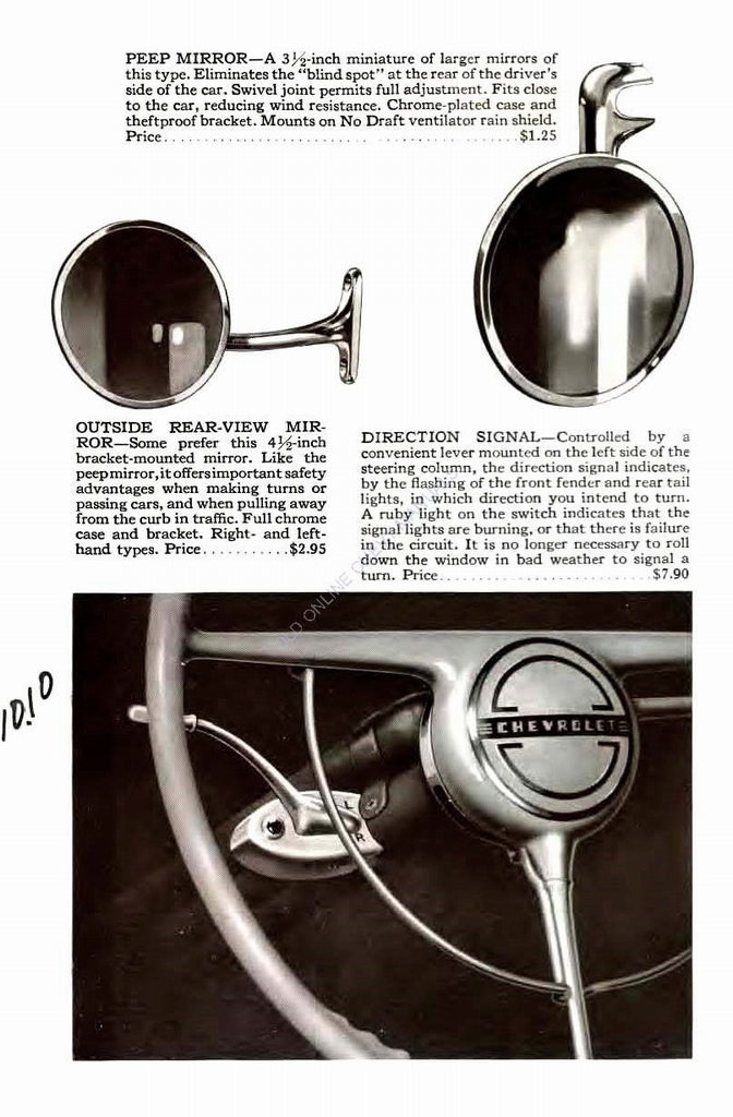 1940 Chevrolet Accessories Booklet Page 5